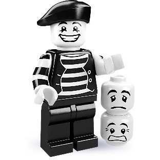 LEGO 樂高 8684 第二代 人偶包 Mime 默劇演員 小丑