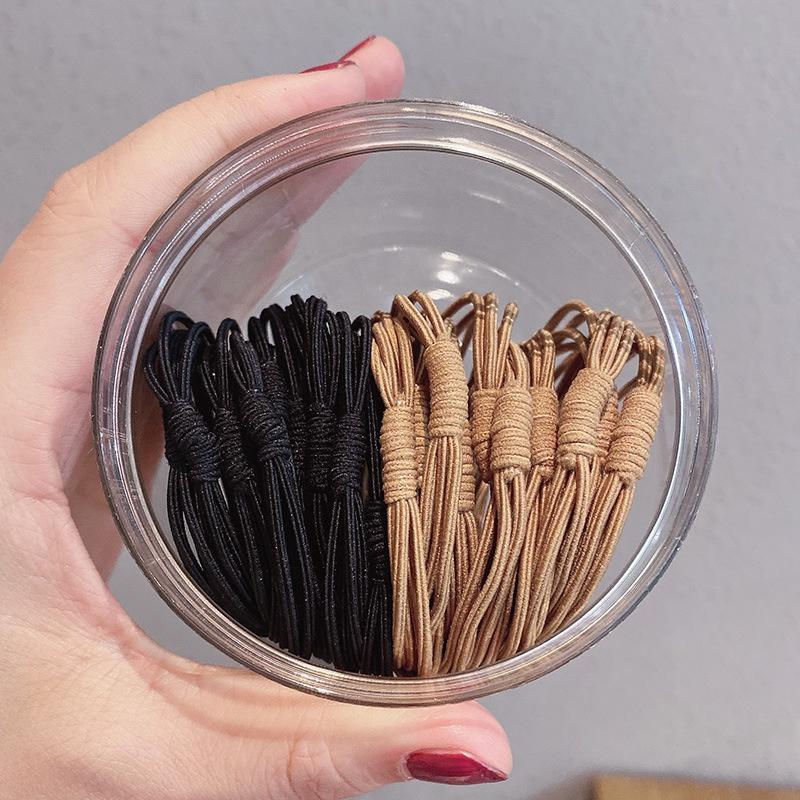 髮圈 高彈力 彩色髮圈 髮圈 髮束 髮飾 橡皮筋 髮帶 彈性髮圈 綁頭髮 紮頭髮 【袋裝20入】-細節圖2