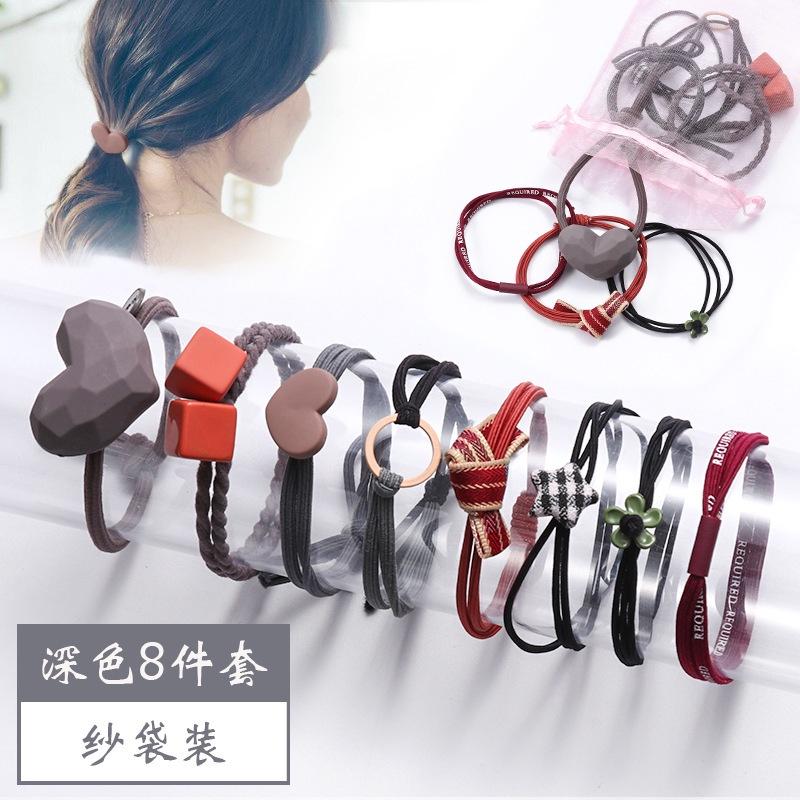 【現貨】髮繩 髮圈 髮飾 綁頭髮 髮束 韓系 大腸髮圈 韓國髮飾 綁頭髮髮圈 兒童髮圈 發圈 彈力髮圈-細節圖9
