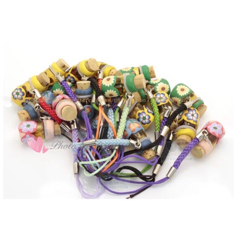 軟陶精油吊飾 聞香精油瓶 迷你精油分裝瓶 香水瓶 軟木塞薰香瓶 軟陶手機吊飾-細節圖3