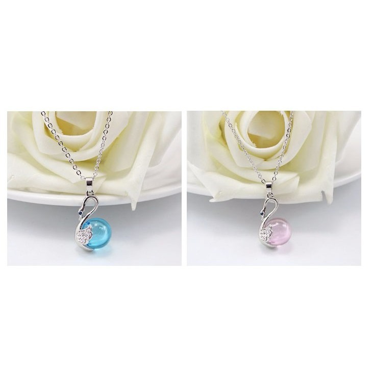 天鵝琉璃球項鍊飾品精油項鍊琉璃精油瓶項鍊 香薰瓶 聞香瓶 黃招財 粉桃花 五行開運-細節圖11