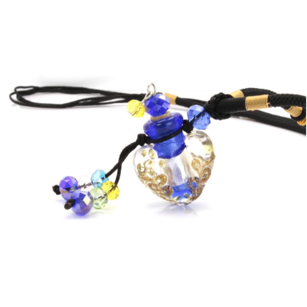 桃心巴洛克琉璃精油瓶 愛心香薰項鍊 香水項鍊 精油項鍊 五行開運 多特瑞 香草集-細節圖5