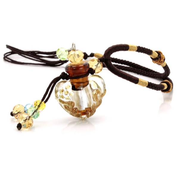 桃心巴洛克琉璃精油瓶 愛心香薰項鍊 香水項鍊 精油項鍊 五行開運 多特瑞 香草集-細節圖7