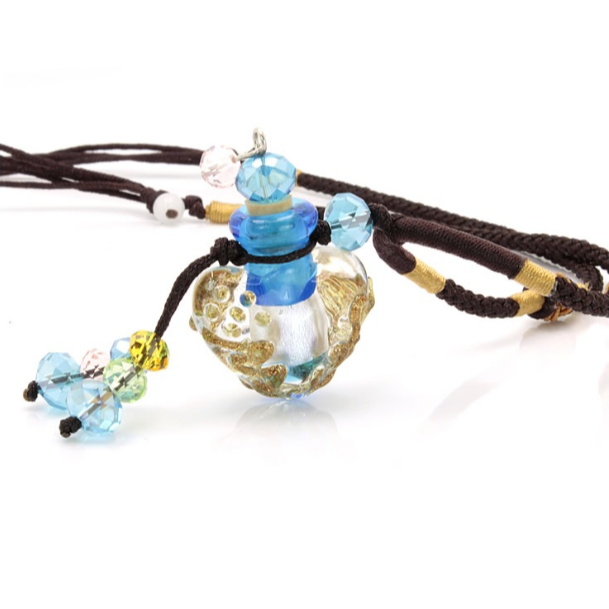 桃心巴洛克琉璃精油瓶 愛心香薰項鍊 香水項鍊 精油項鍊 五行開運 多特瑞 香草集-細節圖9