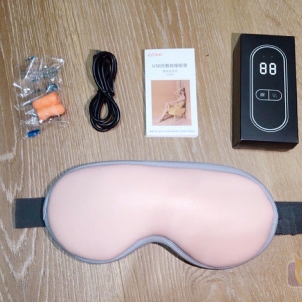【現貨 旅行首選】無線熱敷震動 交換禮物 按摩眼罩 續航3H 輕薄款 石墨烯 促進血液循環 代謝 USB蒸氣眼罩 舒緩-細節圖11