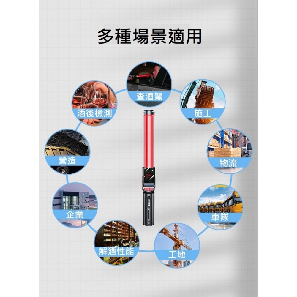 【免運 24H出貨 預購】酒測 軍警專用酒測器 秒出結果 保固一年 高精準 酒測棒 語音播報 工地指揮棒 營造-細節圖9