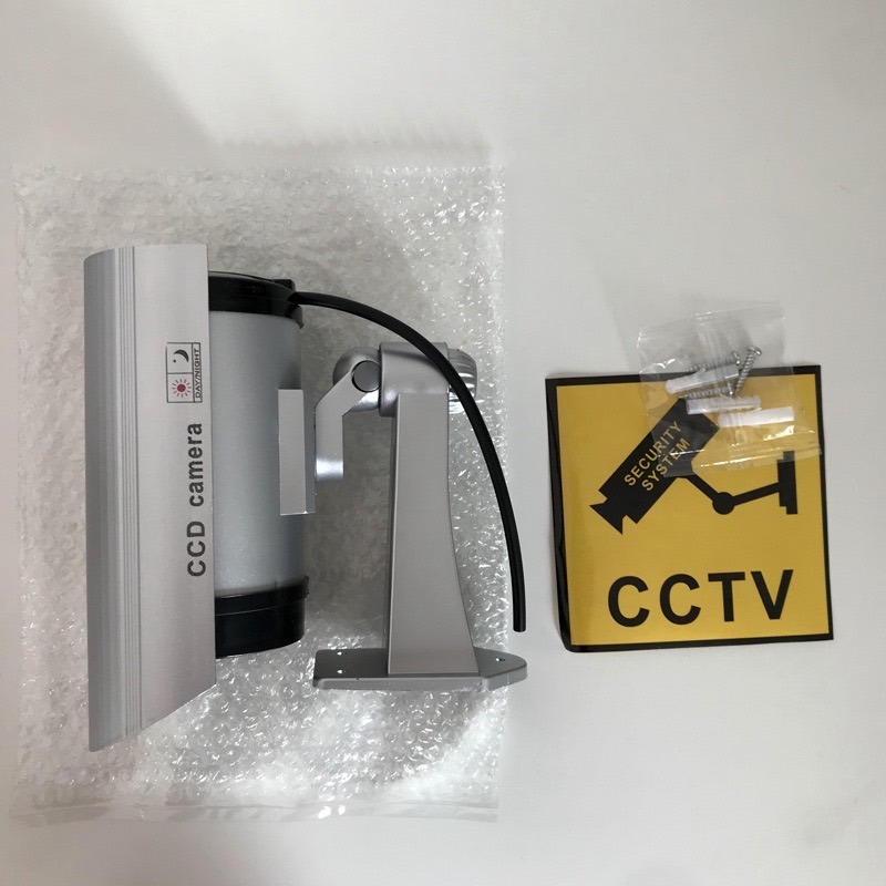 💥獨家 贈電池💥台灣出貨 監視器 仿真監視器 無錄影功能 紅燈閃爍 保全 居家安全 可調角度 假監視器 逼真-細節圖5
