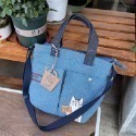 🇯🇵kusuguru 2023年新款 眼鏡貓先生 刺繡貓咪 2way 手提包斜肩包-規格圖8