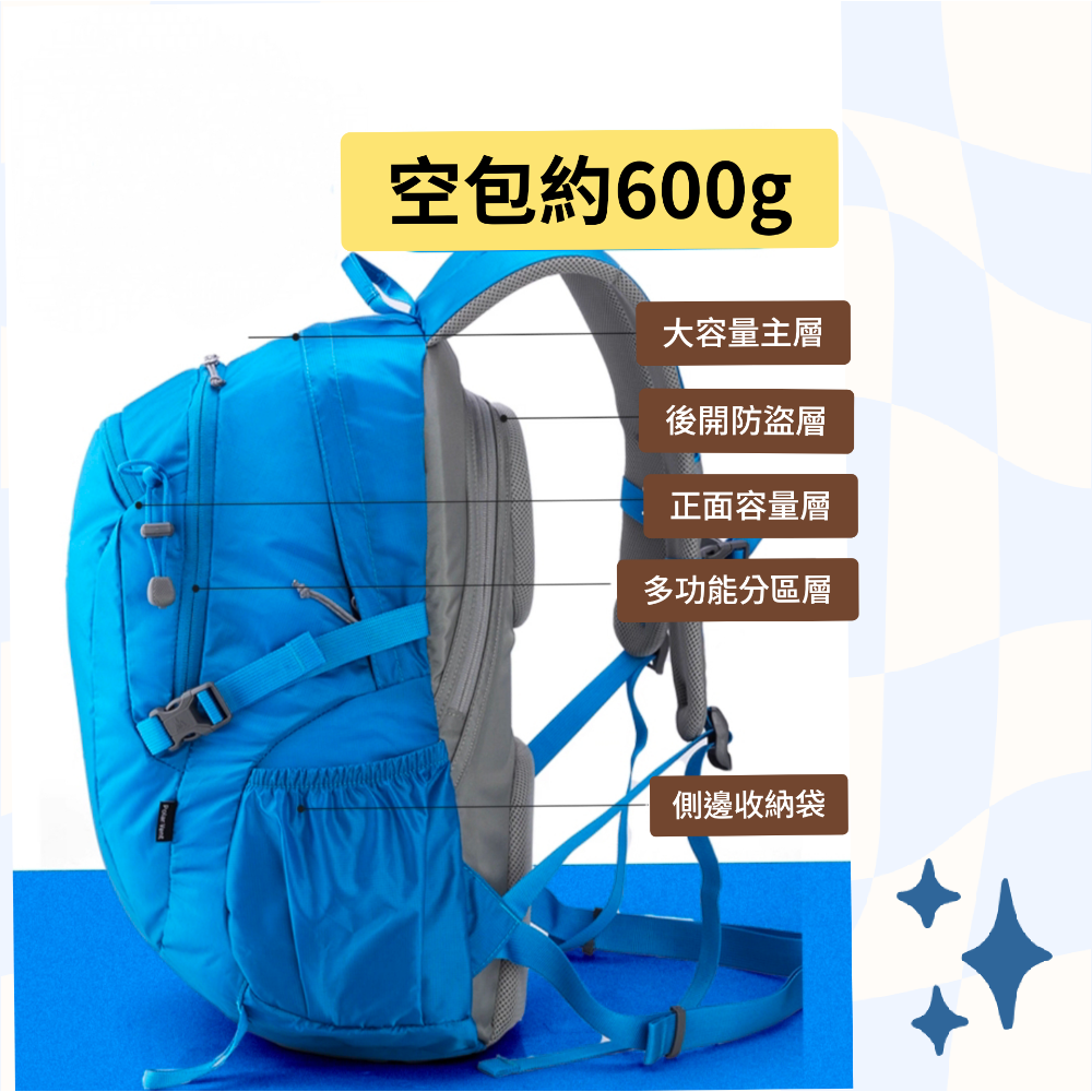 Onepolar 極地戶外登山雙肩背包 男女通用登山包 25L-細節圖3