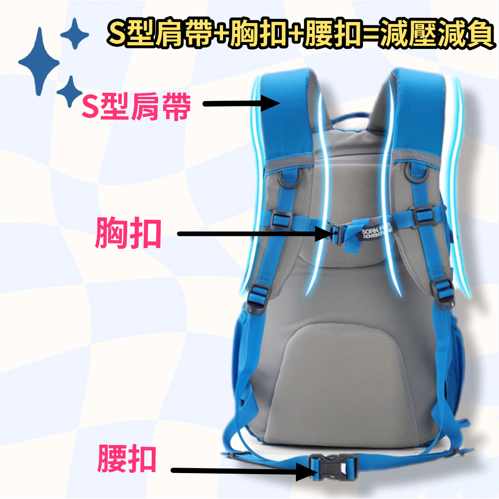 Onepolar 極地戶外登山雙肩背包 男女通用登山包 25L-細節圖5