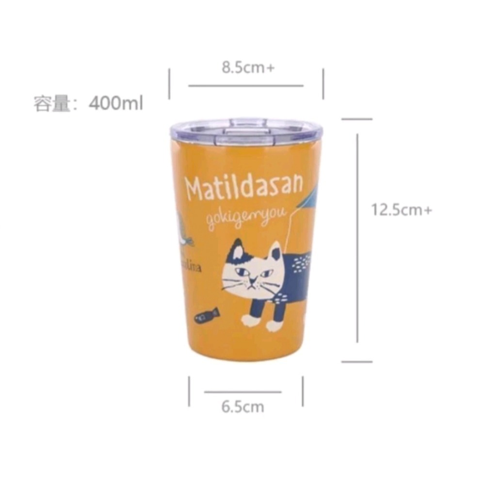 🇯🇵日本Kusuguru 貓咪 304不鏽鋼咖啡杯 手提咖啡杯 汽車兩用咖啡杯-細節圖9