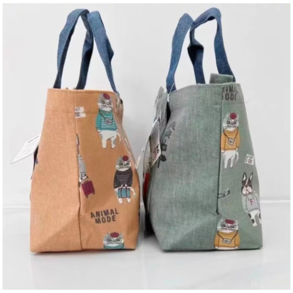 🇯🇵日本Kusuguru 露西保羅系列  刺繡貓咪手提包 帆布包 手拎包 休閒包-細節圖3