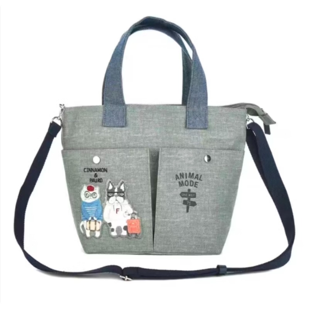 🇯🇵日本Kusuguru 露西保羅系列  郊遊趣 斜肩包 手提包 2way托特包 多夾層手拎包-規格圖8