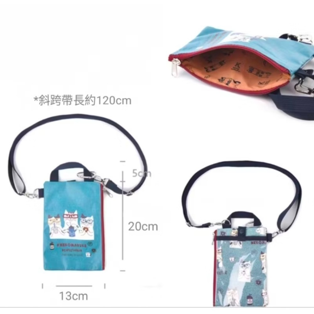 🇯🇵Kusuguru 貓兄弟 露西保羅系列  防水手機包 斜肩包 手拎包 卡包零錢包 拉鍊包 可觸控手機螢幕包-規格圖10
