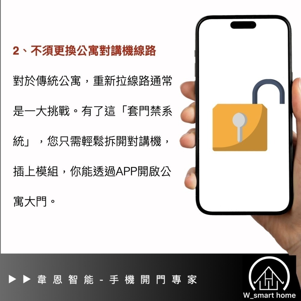 偉恩智能 公寓大門 手機開門 自動開門 遠端對講機 遙控對講機 雲端對講機 遠控對講機 DIY(免插座，免外接電源線)-細節圖4