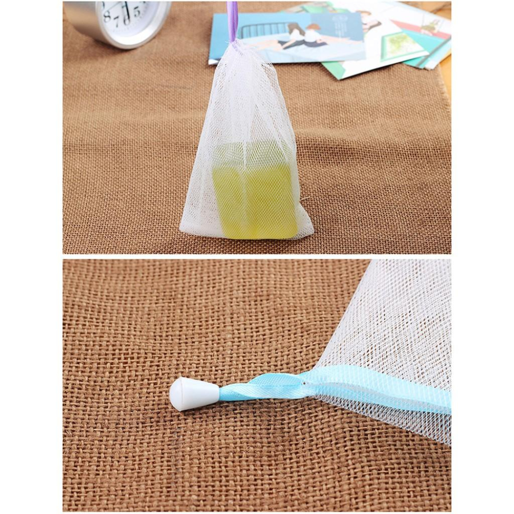 【百貨商城】5入 香皂袋 起泡網 肥皂網 網袋 香皂袋 可掛式 清潔用品 浴室 廚房 洗手-細節圖3