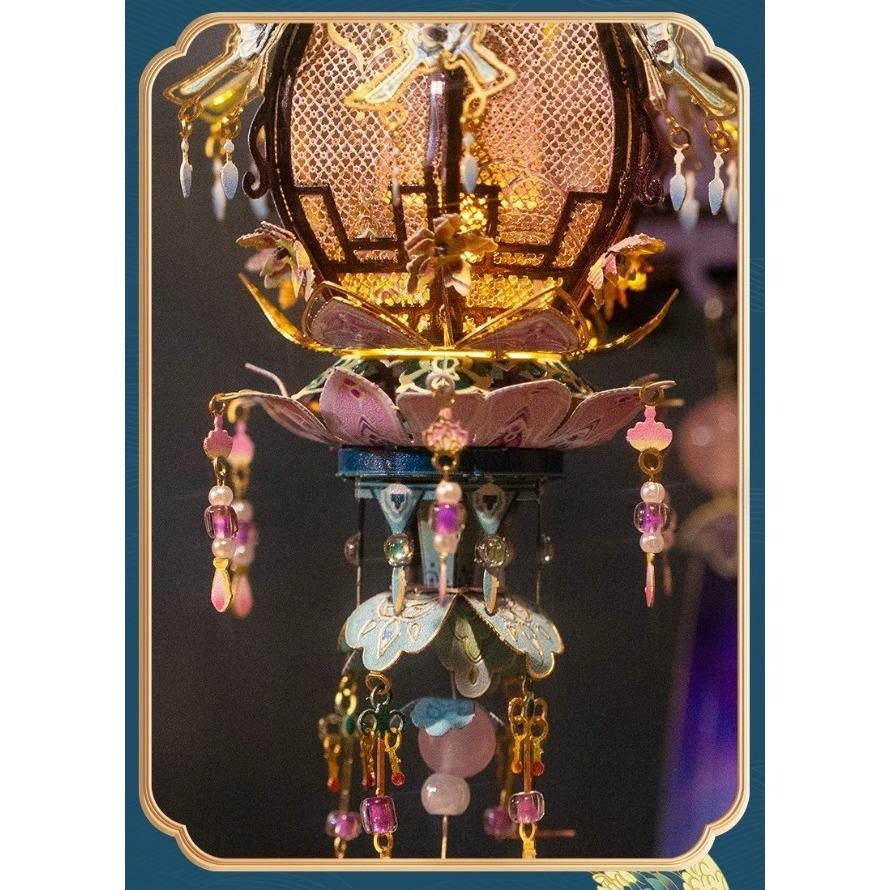鋼鐵火星人益智玩具★瓔珞鳳鈿-蝶影花燈 ◎拼酷◎MU藝模◎3D立體金屬拼圖◎DIY金屬模型-細節圖7