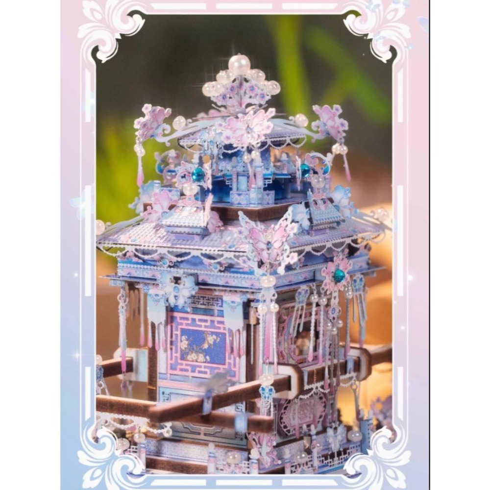 鋼鐵火星人益智玩具★ 錦鸞花轎(附磁鐵木底座) 夢華步輒花轎 ◎拼酷◎MU藝模◎3D立體金屬拼圖◎DIY金屬模型-細節圖6
