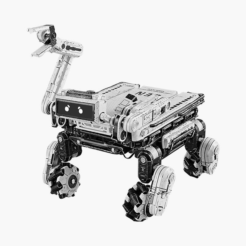 鋼鐵火星人益智玩具★ 機器狗-銀色款 ★拼酷★MU藝模★3D立體金屬拼圖★DIY金屬模型-細節圖3