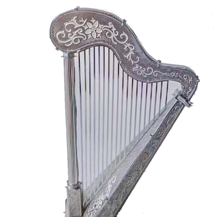 鋼鐵火星人益智玩具★ 豎琴 ★拼酷★MU藝模★3D立體金屬拼圖★DIY金屬模型-細節圖2