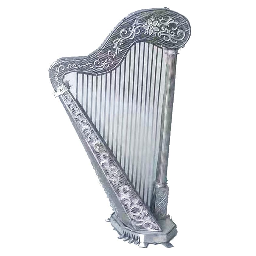 鋼鐵火星人益智玩具★ 豎琴 ★拼酷★MU藝模★3D立體金屬拼圖★DIY金屬模型-細節圖4