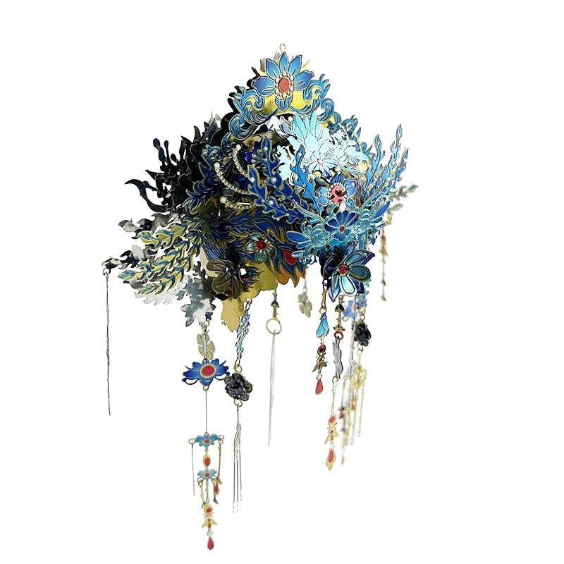 鋼鐵火星人益智玩具◎ 繁花似錦 鳳冠 ◎拼酷◎MU藝模◎3D立體金屬拼圖◎DIY金屬模型-細節圖7