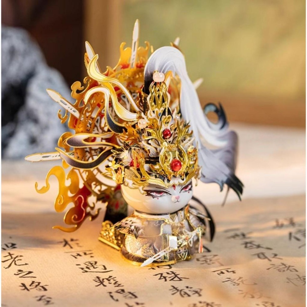 鋼鐵火星人益智玩具★喵之城系列-喵帝君 ★拼酷★MU藝模★3D立體金屬拼圖★DIY金屬模型-細節圖2