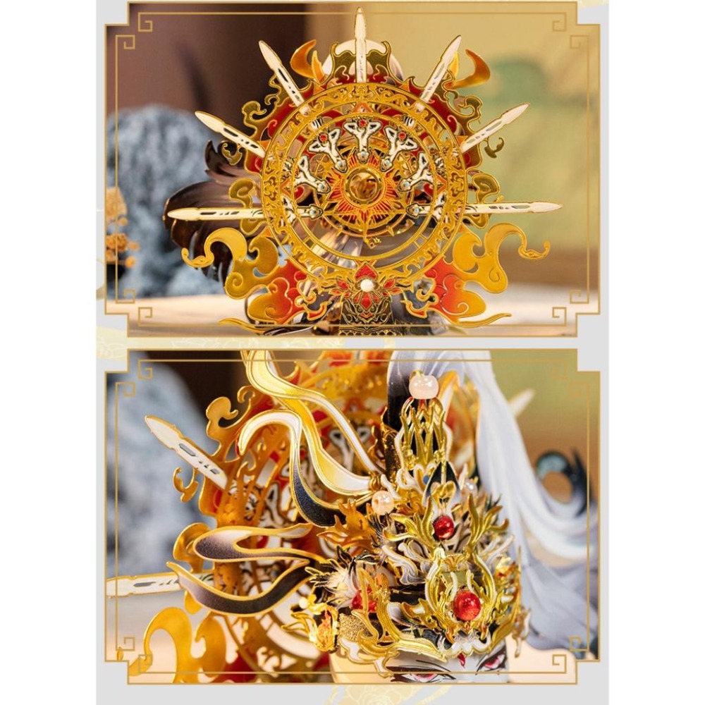 鋼鐵火星人益智玩具★喵之城系列-喵帝君 ★拼酷★MU藝模★3D立體金屬拼圖★DIY金屬模型-細節圖5