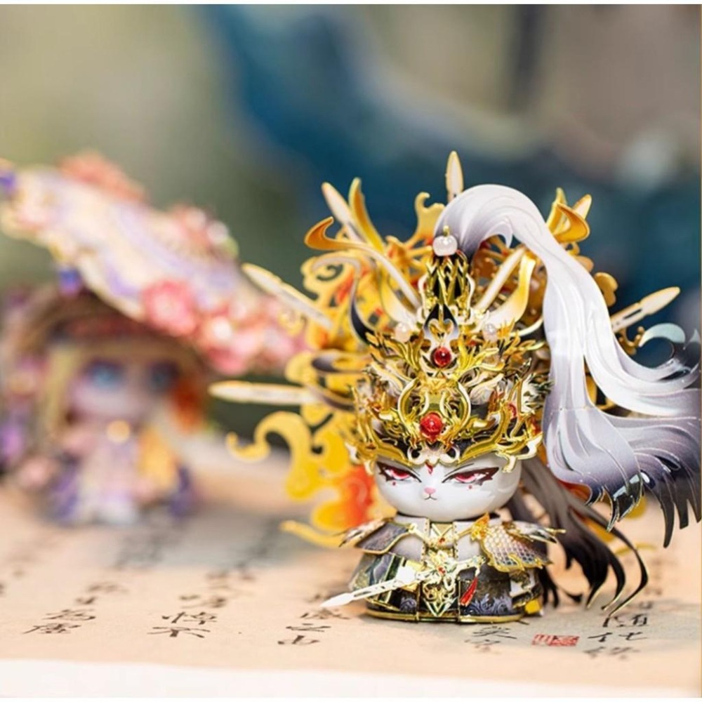 鋼鐵火星人益智玩具★喵之城系列-喵帝君 ★拼酷★MU藝模★3D立體金屬拼圖★DIY金屬模型-細節圖6