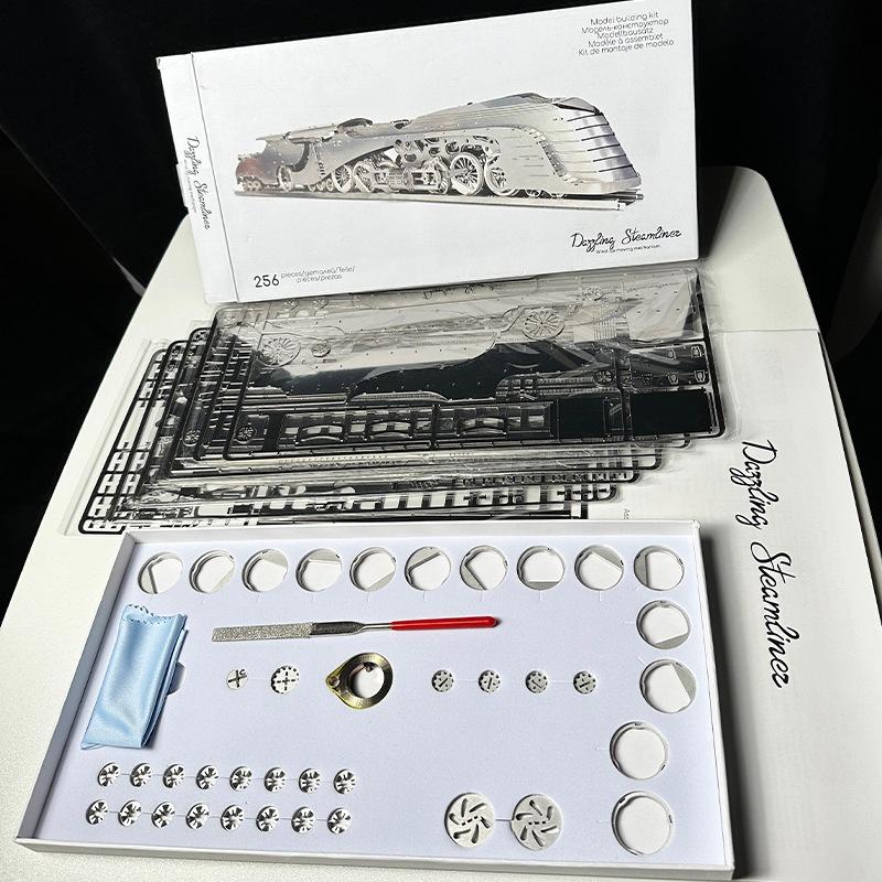 鋼鐵火星人益智玩具★ 齒輪機械傳動系列- 流線型蒸汽火車 ★拼酷★MU藝模★3D立體金屬拼圖★DIY金屬模型-細節圖5