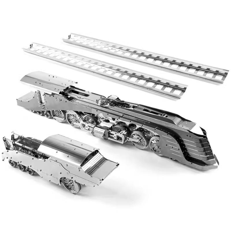 鋼鐵火星人益智玩具★ 齒輪機械傳動系列- 流線型蒸汽火車 ★拼酷★MU藝模★3D立體金屬拼圖★DIY金屬模型-細節圖9