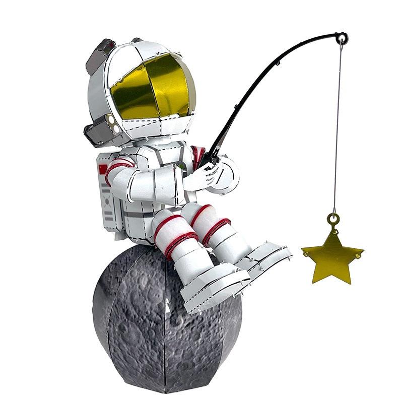 鋼鐵火星人益智玩具★ 宇航員-摘星 ★拼酷★MU藝模★3D立體金屬拼圖★DIY金屬模型-細節圖2
