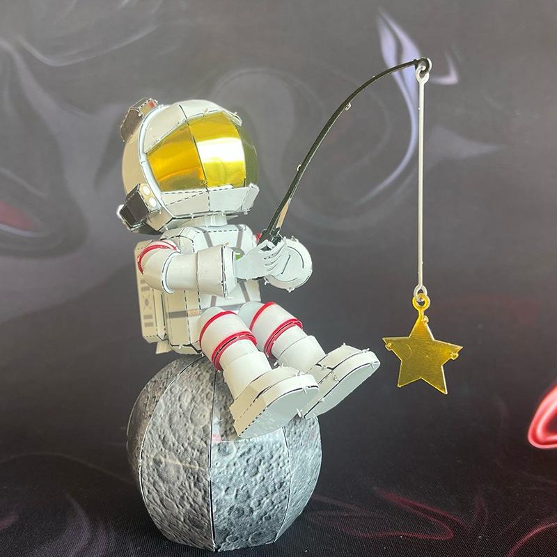 鋼鐵火星人益智玩具★ 宇航員-摘星 ★拼酷★MU藝模★3D立體金屬拼圖★DIY金屬模型-細節圖4
