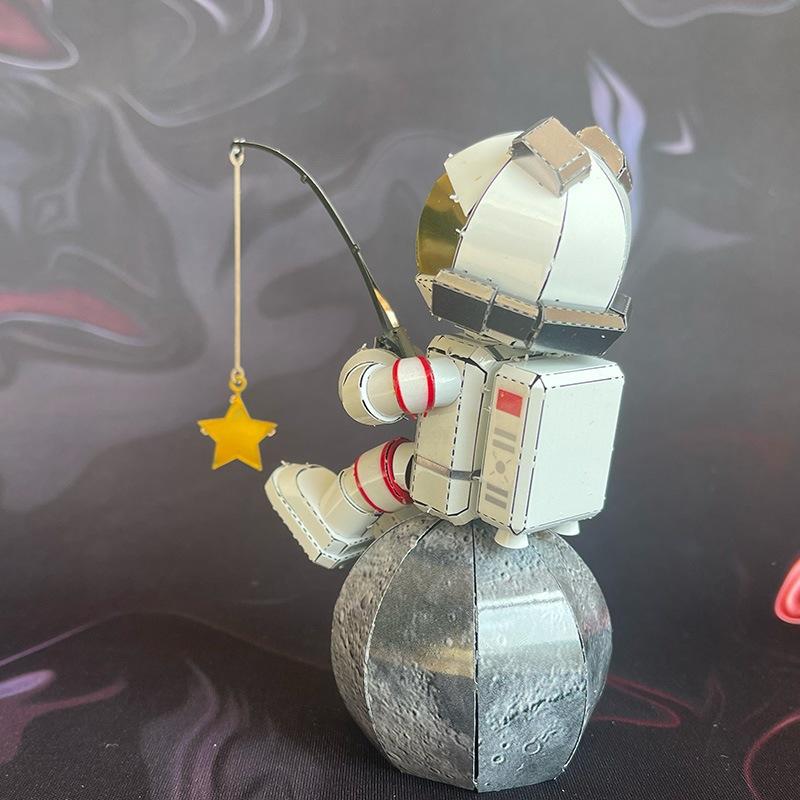 鋼鐵火星人益智玩具★ 宇航員-摘星 ★拼酷★MU藝模★3D立體金屬拼圖★DIY金屬模型-細節圖6