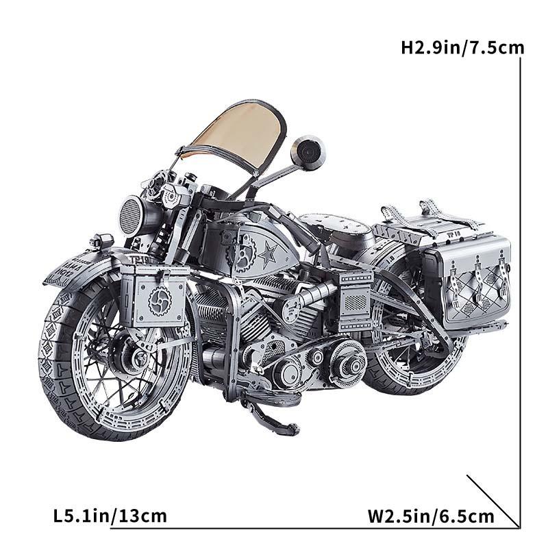 鋼鐵火星人益智玩具★ 軍用哈雷摩托車 ★拼酷★MU藝模★3D立體金屬拼圖★DIY金屬模型-細節圖6