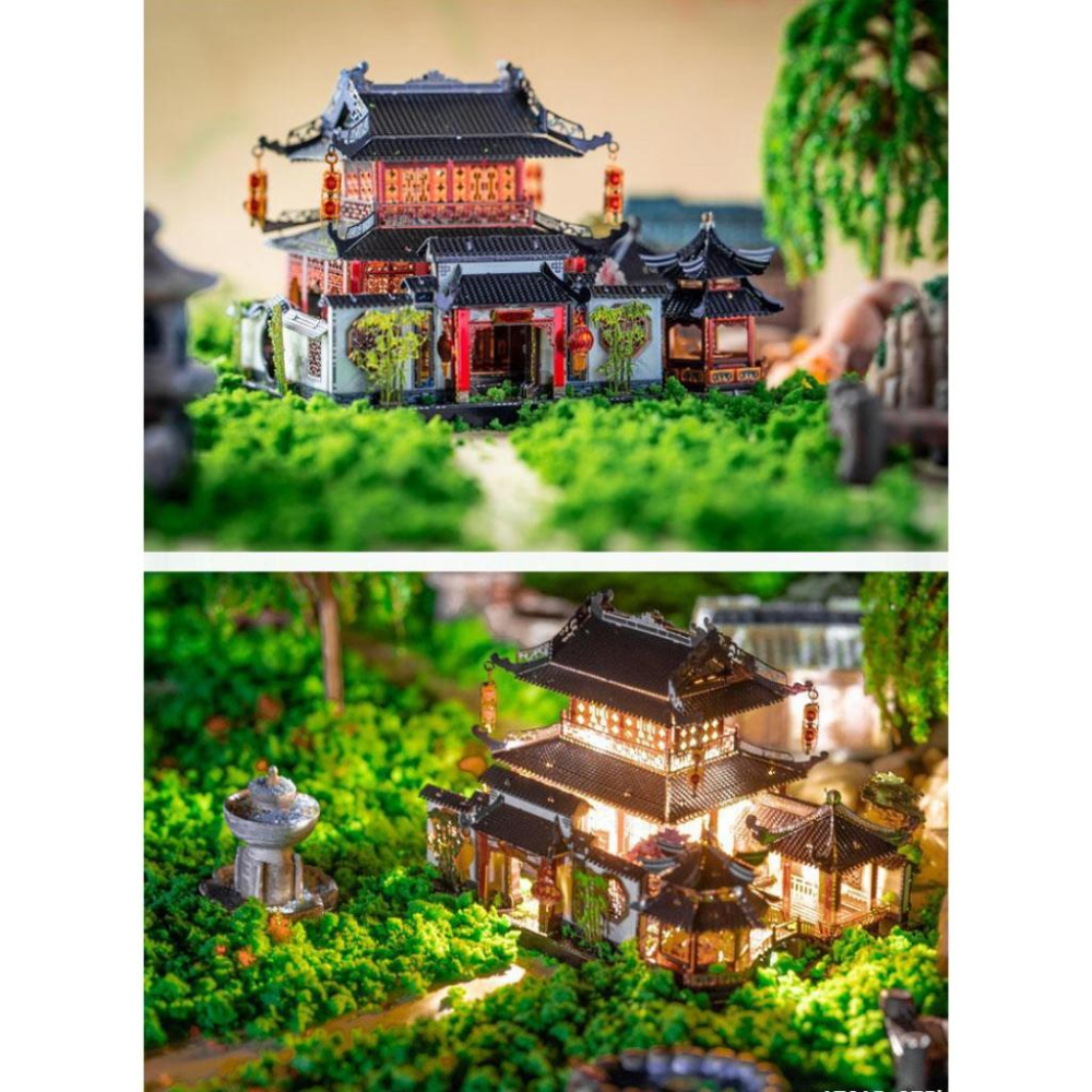 鋼鐵火星人益智玩具★ 蘇氏園林-徽氏園林 ★拼酷★MU藝模★3D立體金屬拼圖★DIY金屬模型-細節圖2