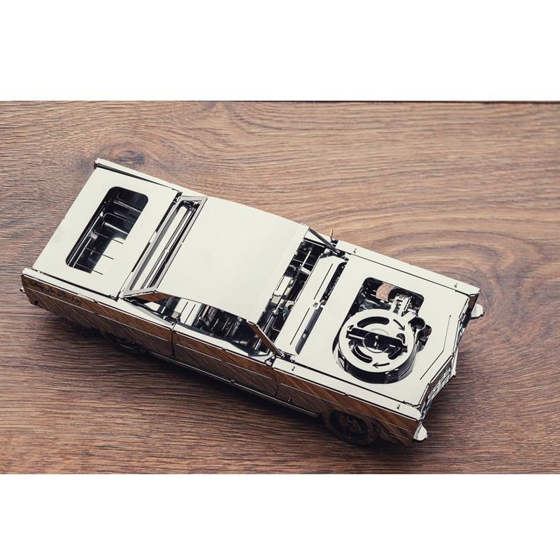 鋼鐵火星人益智玩具◎ 齒輪機械傳動系列-皇家領航者轎車 ◎烏克蘭原創◎3D立體金屬拼圖◎DIY金屬模型-細節圖4