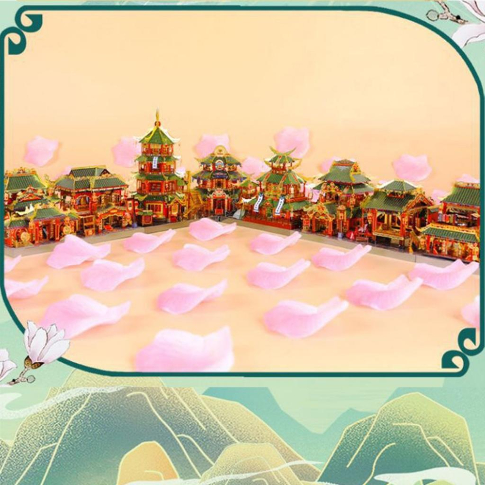 鋼鐵火星人益智玩具★中華街系列-集雅齋 ★拼酷★MU藝模★3D立體金屬拼圖★DIY金屬模型-細節圖4