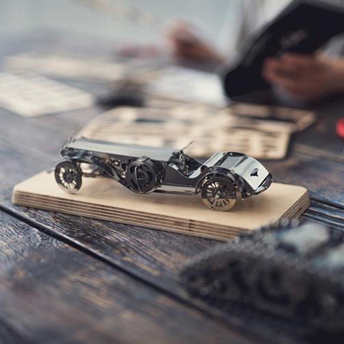 鋼鐵火星人益智玩具◎ 齒輪機械傳動系列-榮耀老爺車 ◎烏克蘭原創◎3D立體金屬拼圖◎DIY金屬模型-細節圖3