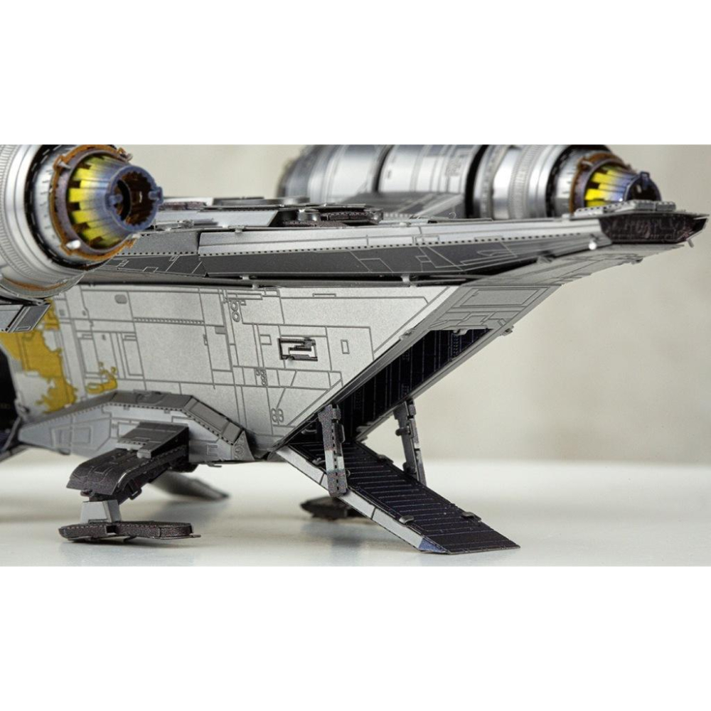 鋼鐵火星人益智玩具★ 星際大戰-曼達洛人座駕剃刀冠號★拼酷★MU藝模★3D立體金屬拼圖★DIY金屬模型-細節圖3