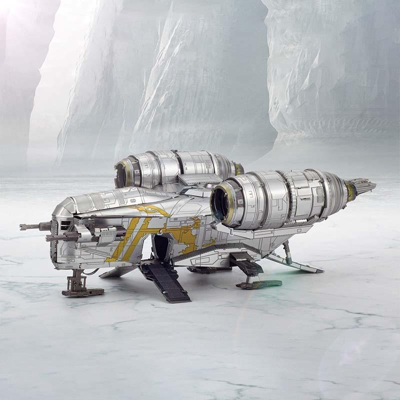 鋼鐵火星人益智玩具★ 星際大戰-曼達洛人座駕剃刀冠號★拼酷★MU藝模★3D立體金屬拼圖★DIY金屬模型-細節圖6