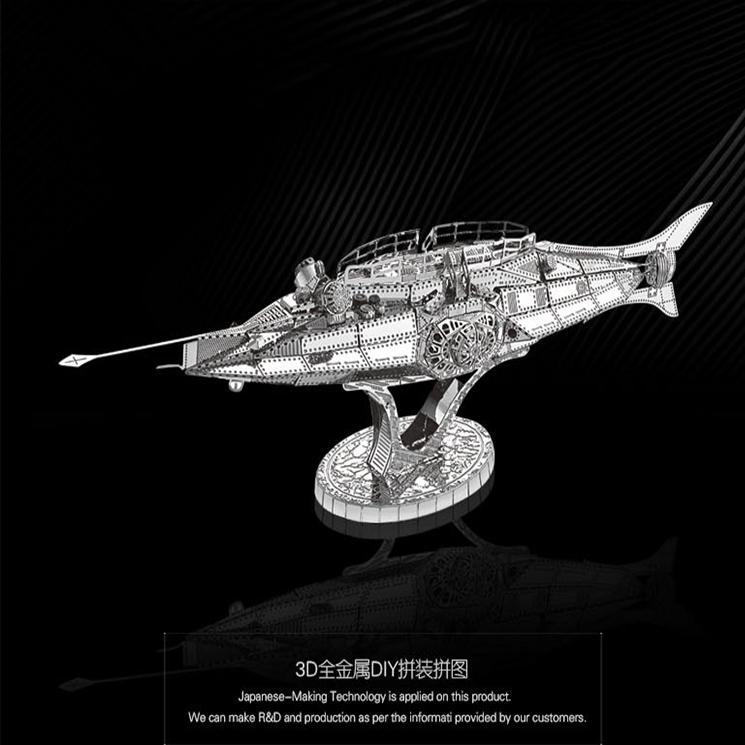 鋼鐵火星人益智玩具★ 鸚鵡螺號核子潛艇 ★拼酷★MU藝模★3D立體金屬拼圖★DIY金屬模型-細節圖3