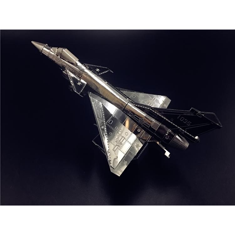 鋼鐵火星人益智玩具★ 殲10戰機 ★拼酷★MU藝模★3D立體金屬拼圖★DIY金屬模型-細節圖2