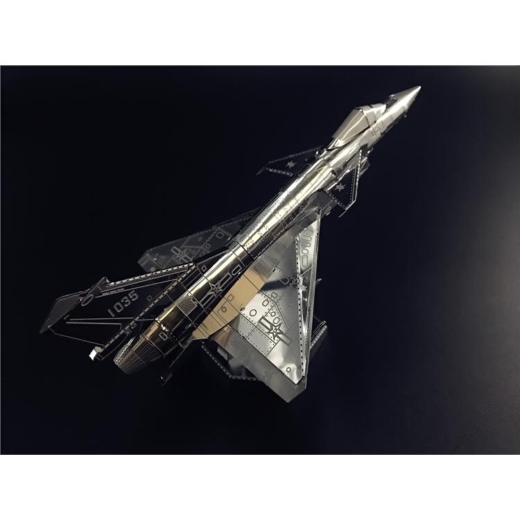 鋼鐵火星人益智玩具★ 殲10戰機 ★拼酷★MU藝模★3D立體金屬拼圖★DIY金屬模型-細節圖3