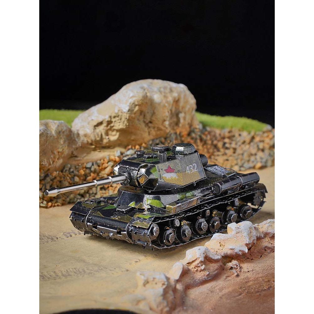 鋼鐵火星人益智玩具★ JS-2重型坦克 ★拼酷★MU藝模★3D立體金屬拼圖★DIY金屬模型-細節圖3