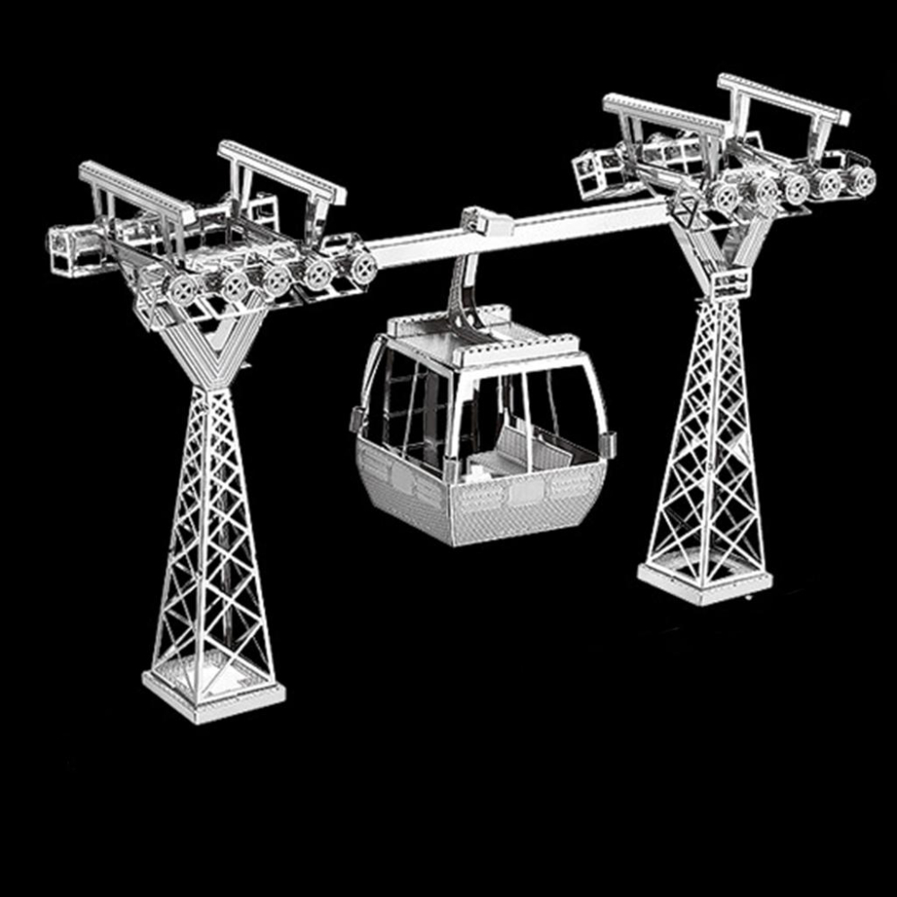 鋼鐵火星人益智玩具★ 高架纜車 ★拼酷★MU藝模★3D立體金屬拼圖★DIY金屬模型-細節圖2
