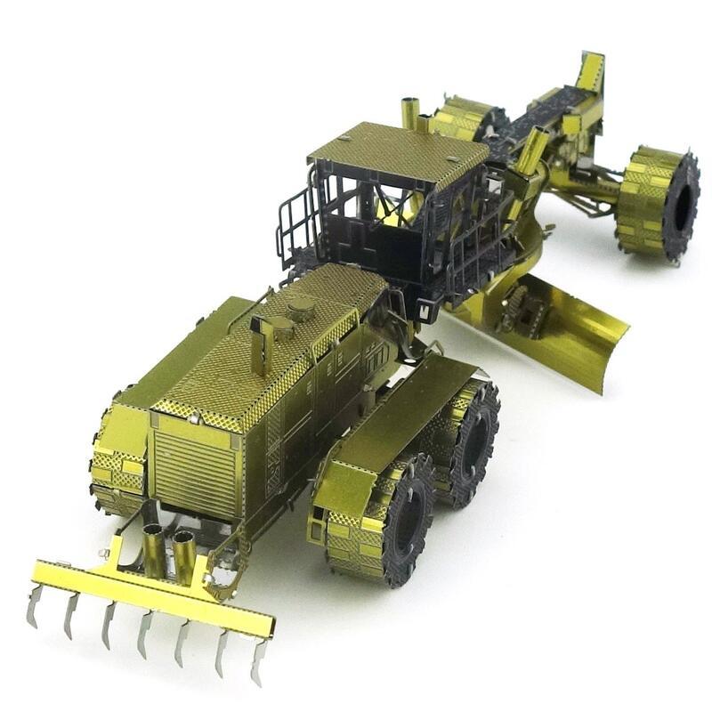 鋼鐵火星人益智玩具★ 動力平地機 ★拼酷★MU藝模★3D立體金屬拼圖★DIY金屬模型-細節圖3