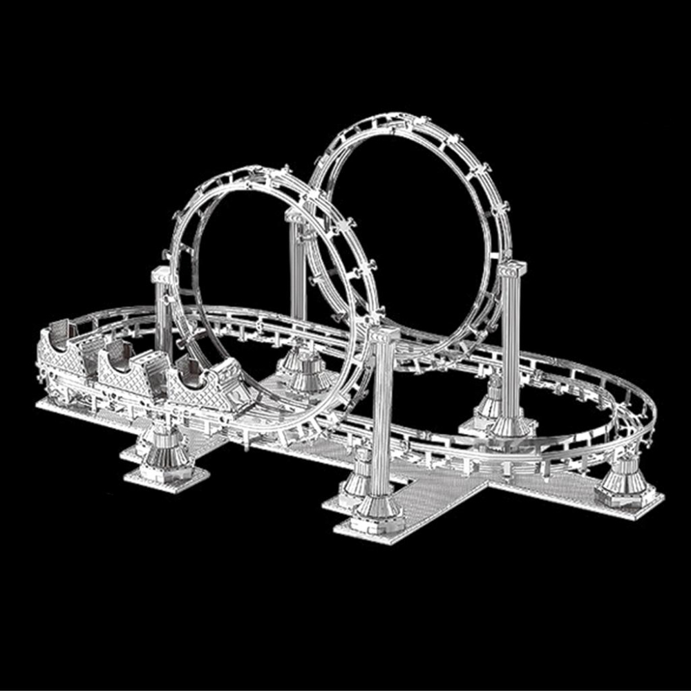 鋼鐵火星人益智玩具★ 遊樂場系列-雲霄飛車 ★拼酷★MU藝模★3D立體金屬拼圖★DIY金屬模型-細節圖4
