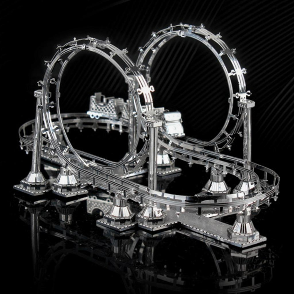 鋼鐵火星人益智玩具★ 遊樂場系列-雲霄飛車 ★拼酷★MU藝模★3D立體金屬拼圖★DIY金屬模型-細節圖6