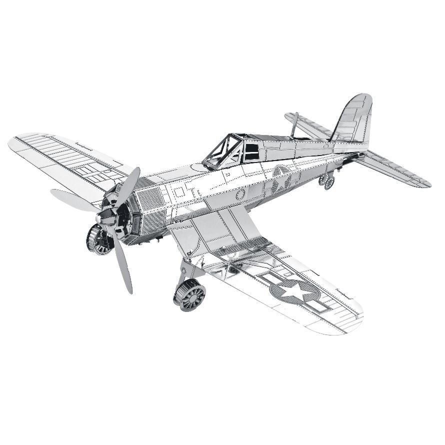 鋼鐵火星人益智玩具★ F4U海盜式戰機 ★拼酷★MU藝模★3D立體金屬拼圖★DIY金屬模型-細節圖4